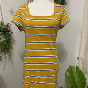Yellow striped dress